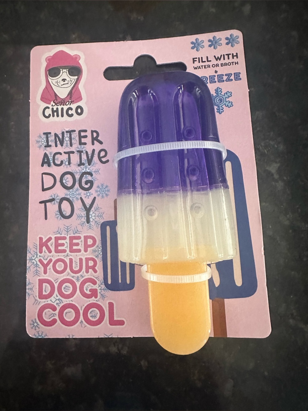 Dog popsicle rubber freeze chew toy NEW